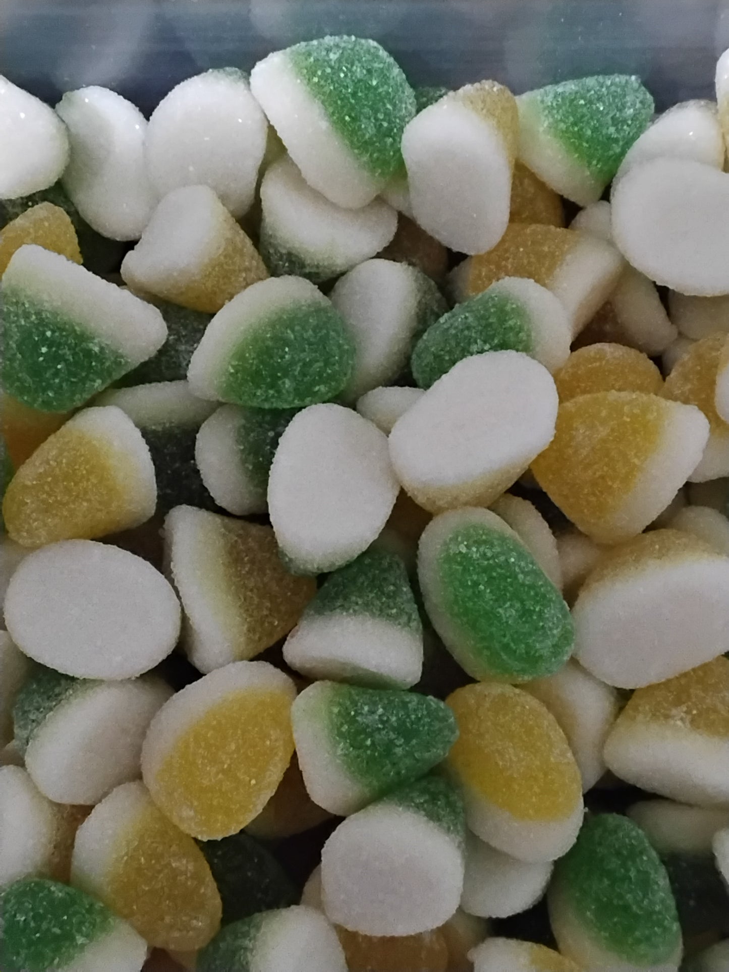 Bisous jaune et vert