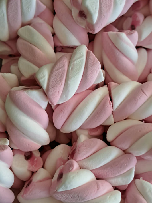 Marsmallow rose fourré fraise (X10)