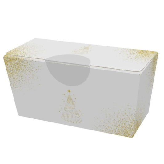 Boite ballotté blanche sapin or